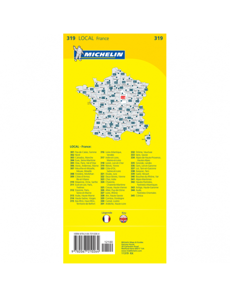 MN 319 Niévre - Yonne térkép - 2019