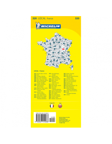 MN 320 Cote-d'Or - Saone-et-Loire térkép - 2018