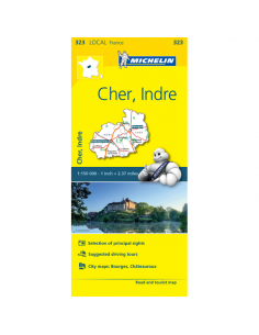 MN 323 Cher - Indre térkép
