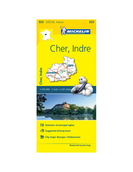 MN 323 Cher - Indre térkép