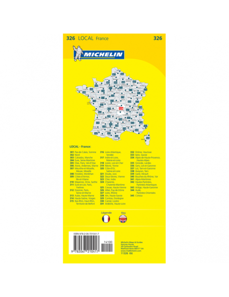MN 326 Allier - Puy-de-Dome térkép
