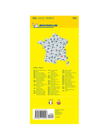 MN 332 Drome - Vaucluse térkép