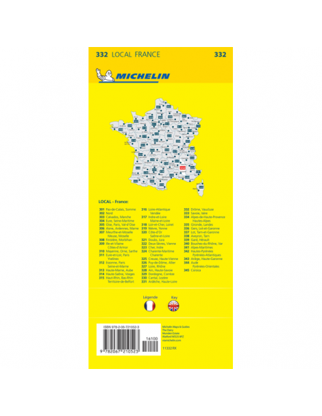 MN 332 Drome - Vaucluse térkép