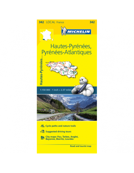 MN 342 Hautes-Pyrénées - Pyrénées Atlantiques - Magas- és Atlanti-Pireneusok térkép - 2018