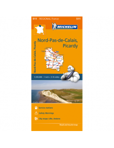 MN 511 Nord-Pas-de-Calais - Picardie térkép