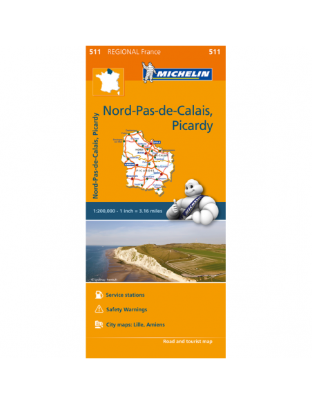 MN 511 Nord-Pas-de-Calais - Picardie térkép