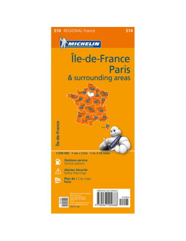 MN 514 Ile-de-France - Párizs környéke térkép