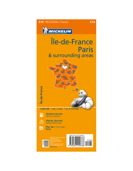 MN 514 Ile-de-France - Párizs környéke térkép
