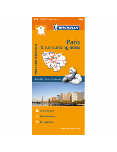 MN 514 Ile-de-France - Párizs környéke térkép