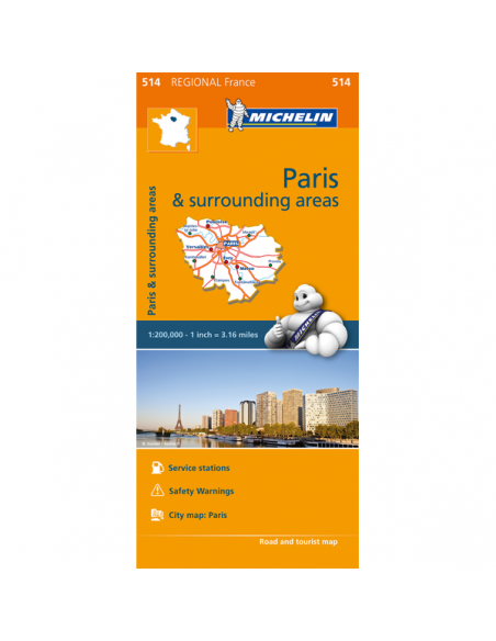 MN 514 Ile-de-France - Párizs környéke térkép