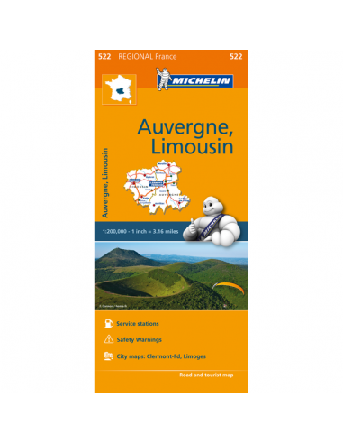 MN 522 Auvergne - Limousin térkép