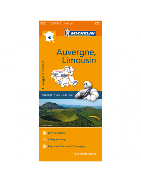 MN 522 Auvergne - Limousin térkép