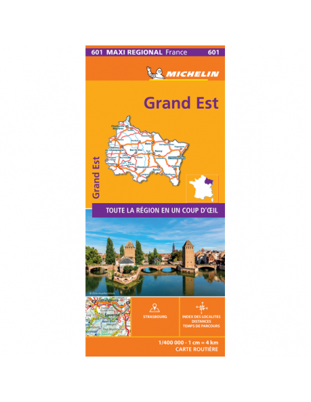 MN 601 GRAND-EST - Kelet-Franciaország MAXI regionális térkép