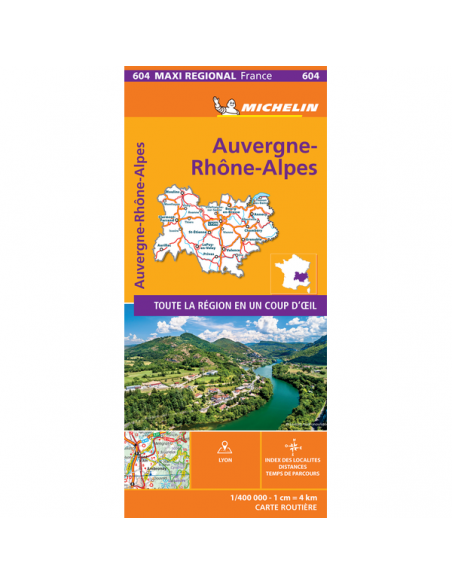 MN 604 AUVERGNE - RHONE-ALPES - MAXI regionális térkép