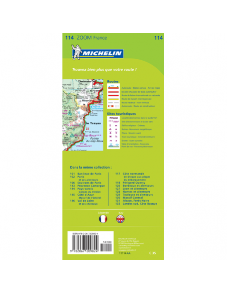 MN 114 ZOOM Pays varois - Verdon Gorges - Verdon szurdok autótérkép