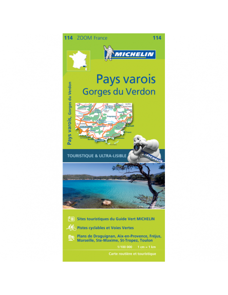 MN 114 ZOOM Pays varois - Verdon Gorges - Verdon szurdok autótérkép