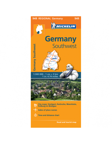MN 545 Germany Southwest - Délnyugat-Németország térkép