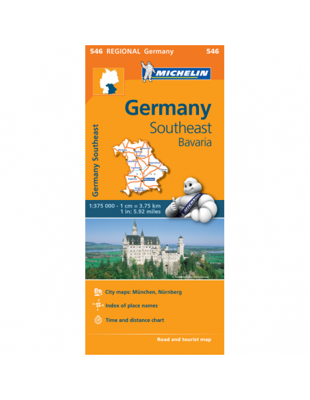 MN 546 Germany Southeast Bavaria - Délkelet-Németország - Bajorország térkép
