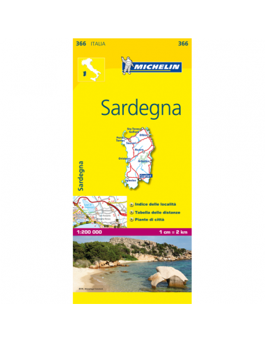 MN 366 Sardegna - Szardínia térkép