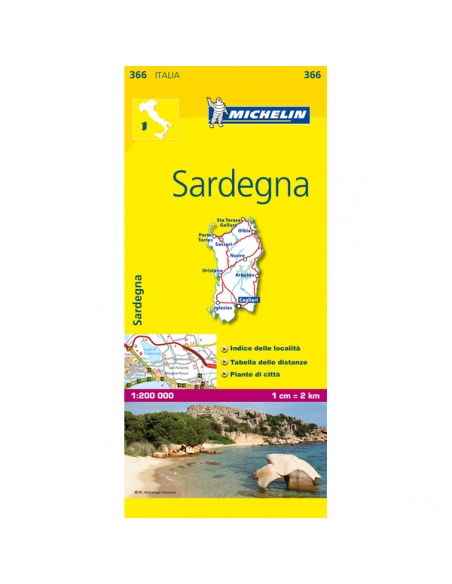 MN 366 Sardegna - Szardínia térkép