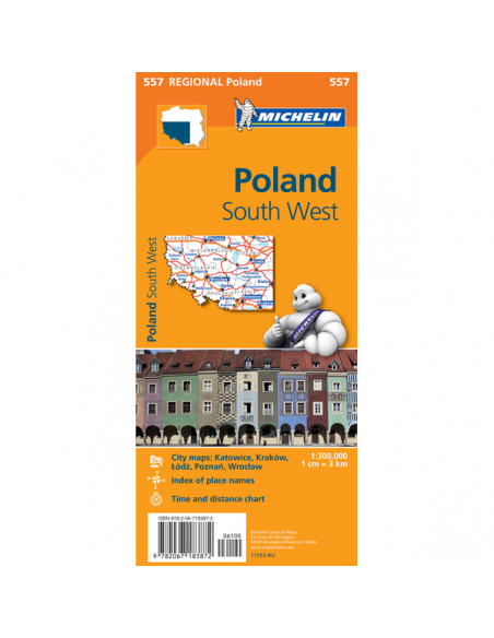 MN 557 Poland South West - Délnyugat-Lengyelország térkép - 2017