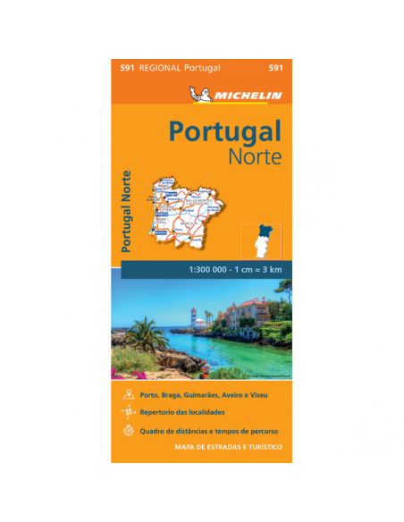 MN 591 Portugal Norte - Észak-Portugália térkép - 2023