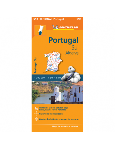 MN 593 Portugal Sul - Algarve - Dél-Portugália térkép