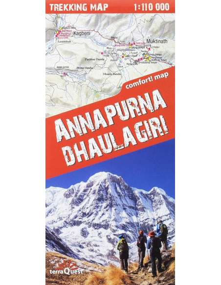 Annapurna - Dhaulagiri trekking Comfort! map - turistatérkép