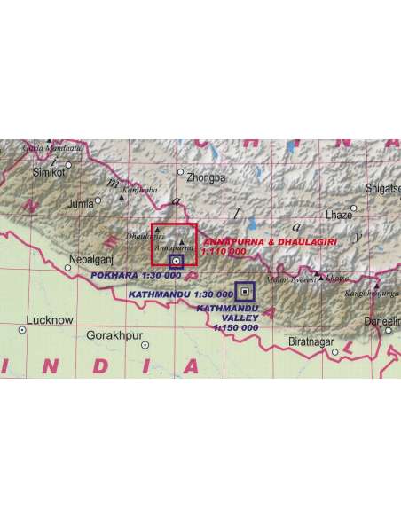Annapurna - Dhaulagiri trekking Comfort! map - turistatérkép