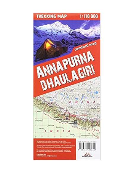 Annapurna - Dhaulagiri trekking Comfort! map - turistatérkép