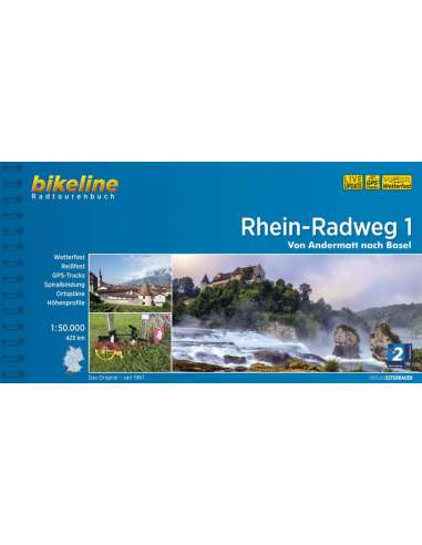 Rhein-Radweg 1 - Rajna kerékpáros atlasz -...
