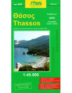 Thassos - Thasszosz térkép (345)