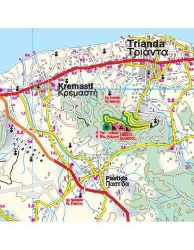 Rhodos - Rodosz térkép