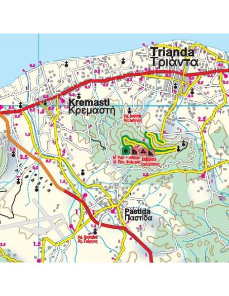 Rhodos - Rodosz térkép