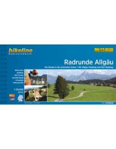 Radrunde Allgäu fóliázott kerékpáros atlasz