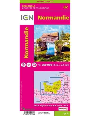 IGN 02 Normandie - Normandia térkép
