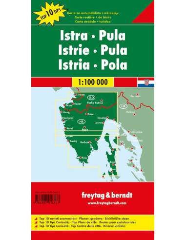 Isztria-Pula térkép - Top10