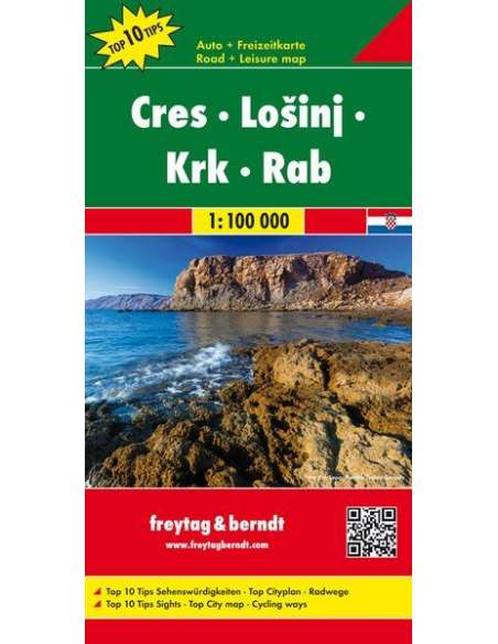 Cres - Losinj - Krk - Rab térkép - Top10