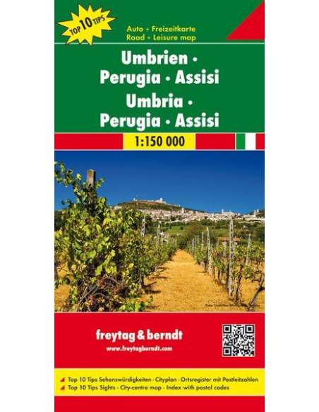 Umbrien - Perugia - Assisi - Umbria tartomány térkép - Top10