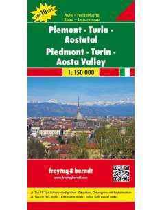 Piemont - Turin - Aostatal - Torino - Aosta-völgy térkép...