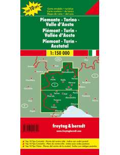Piemont - Turin - Aostatal - Torino - Aosta-völgy térkép... 2