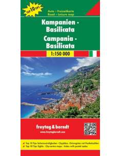 Campania - Basilicata térkép - Dél-Olaszország - TOP10