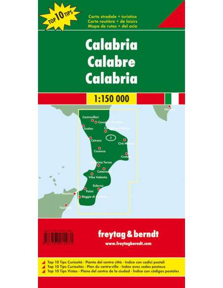 Calabria - térkép - Dél-Olaszország - TOP10