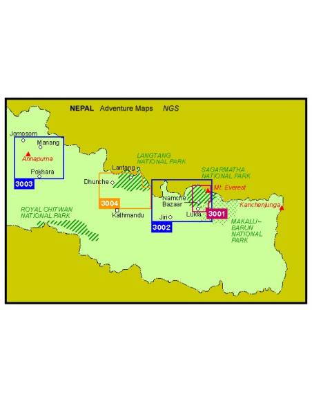 NG 3004 Langtang térkép