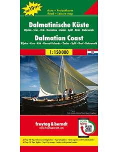 Dalmatian coast -  Dalmát tengerpart térkép - TOP 10