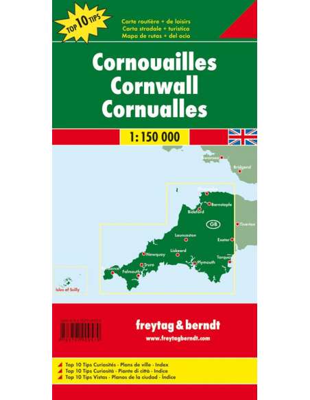 Cornwall térkép - TOP10