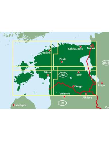 Lettland - Litvánia észak - dél térképcsomag -...