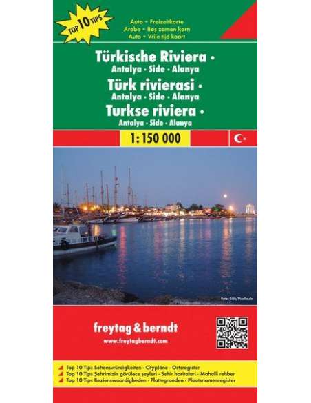 Török Riviéra - Antalya - Side - Alanya térkép - TOP10