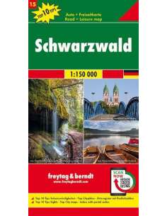 Schwarzwald - Fekete-erdő térkép - TOP10