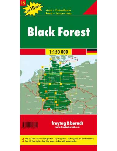 Schwarzwald - Fekete-erdő térkép - TOP10